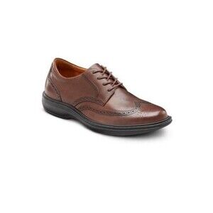 Dr. Comfort Mens Size 13M Chestnut Brown Diabetic Ortho Wingtip Shoes NEW